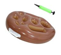 Porte-Boissons Gonflable | Radeau à Boissons à 9 Trous pour Piscine | Plateau Pliable avec Pompe pour fête Piscine extérieure Bain en Plein air Famille Pique-Nique Voyage