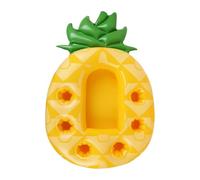 Porte-boissons gonflables | Flotties de piscine à ananas colorée | Plateau de porte-tasse flottante en PVC stable avec 7 grilles | Coasters de la piscine | Bassons de boissons pour la décoration de la