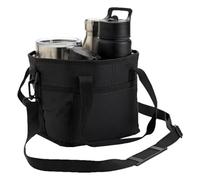 Porte-boissons isolé, sac fourre-tout à 4 compartiments, porte-eau de 12 pouces avec isolation thermique, sac de rangement Oxford robuste, fourre-tout à boissons avec sangle réglable, porte-boissons p