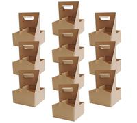 Porte-boissons pour livraison de nourriture, porte-gobelets avec poignée - 10X boîtes de transport de bouteilles de boissons,Services de livraison de nourriture Porte-gobelet, Porte-gobelet à café Pla