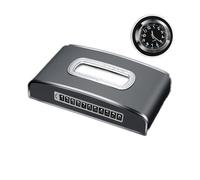 Porte-boîte à mouchoirs Support de mouchoirs for Pare-Soleil Voiture, boîte Suspendue multifonctionnelle for Appui-tête siège arrière en PU Décoration intérieure(Gray)