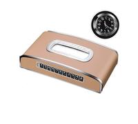 Porte-boîte à mouchoirs Support de mouchoirs for Pare-Soleil Voiture, boîte Suspendue multifonctionnelle for Appui-tête siège arrière en PU Décoration intérieure(Beige)