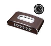 Porte-boîte à mouchoirs Support de mouchoirs for Pare-Soleil Voiture, boîte Suspendue multifonctionnelle for Appui-tête siège arrière en PU Décoration intérieure(Brown)
