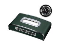 Porte-boîte à mouchoirs Support de mouchoirs for Pare-Soleil Voiture, boîte Suspendue multifonctionnelle for Appui-tête siège arrière en PU Décoration intérieure(Green)