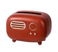 Porte-boîte à Mouchoirs, Vintage Radio en Forme de Détenteurs de Boîte À Mouchoirs, Boîte de Tissu Couvre Serviette en Papier Distributeur de Serviettes Accueil Cabinet de Table - Rouge
