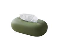 Porte-boîte de mouchoirs Boîte à mouchoirs en Silicone, Organisateur créatif de Serviettes, couvertures décoratives Esthétique de Bureau(Green)