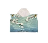 Porte-boîtes à mouchoirs Boîte à mouchoirs peinture l'huile, boîte, porte-serviettes en Pu for la maison, le bureau, Restaurant Porte-mouchoirs(Multi-colored)