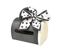 Porte-boîtes à mouchoirs Tissue Box Ceramic Round Side Opening for Home Living Room Holder Porte-mouchoirs