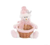 Porte-bonbons de Noël réutilisable pour collations et petits jouets, ajoute une touche de gaieté à vos réunions de vacances (bonhomme de neige)