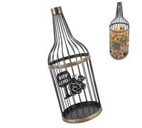 Porte-Bouchons de Vin de 60 Capacités, Renfort en Acier crypté, Design élégant et sans Chute, Panier de Rangement en Liège de Vin en Métal pour Décoration de la Maison