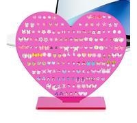 Porte-boucles d'oreilles cœur,Support acrylique pour bijoux d'oreilles - Rangement pour Boucles Pendantes | Pour Femmes, Dames, Collectionneuses, Maison, Commode, Salle de bain, Foire, Magasin,