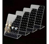 Porte-boucles d'oreilles en acrylique 72/120 trous, support de bijoux transparent, marketing de détail, rangement à la maison, essentiel pour la rentrée scolaire sac de rangement,72 trous,120 trousBlo