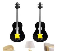 Porte-Bougie,2 Pièces Guitare en Fer - Porte-Bougie Moderne en Forme De Guitare,pour Décoration D'Intérieur Table Bureau Dortoir Appartement Restaurant Maison De Campagne