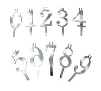 Porte-Bougie à Chiffre d'anniversaire | Décoration de gâteau en Forme de Chiffre | Ensemble de Supports à Bougie numéro 0-9 | pour Femmes, Parents, Adolescents, Jeunes, et Amis