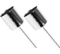 Porte-bougie argenté Bougies tige Ø3,5cm Set 4 pièces Déco
