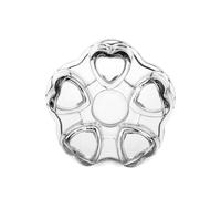 Porte-Bougie Chauffe-Plat en Forme de Coeur en Verre Transparent