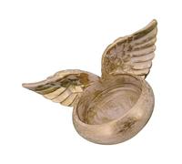 Porte-bougie chauffe-plat Wings - Figurine en forme d'ailes - Design avec | Ailes d'ange gardien pour la maison, le salon, la chambre à coucher, la décoration (bougies non incluses)