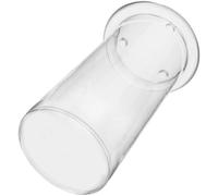 Porte-Bougie Coupe-Vent en Verre Cylindrique Pilier Transparent
