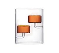 Porte-bougie cylindrique en verre résistant au vent, élégant pour fête de mariage, décoration de table, accessoires de centre de table, support en verre pour arrangements floraux