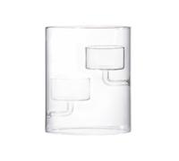 Porte-bougie cylindrique en verre résistant au vent, élégant pour fête de mariage, décoration de table, accessoires de centre de table, support en verre pour arrangements floraux