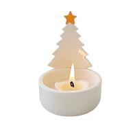 Porte-Bougie de - Décoration D'ornement pour Arbre De,Bougeoir Festif en Céramique | pour Intérieur, Manteau De Cheminée, Fêtes d'hiver, Fête, Centre De Table