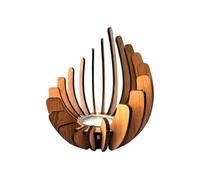 Porte-Bougie en Bois - Chandelier Créatif | Lampe À Thé Élégante | Support Naturel pour Mariages, Tables De Fête | Intérieur, Ambiance Zen, Relaxation, Cadeau, Décoration Maison