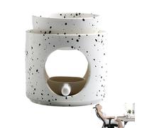 Porte-Bougie en Céramique pour Tea-Lights - avec Bol Amovible,Porte-Bougies À Thé Brûleur À Huile | pour Salon Entrée Salle De Bain Chambre Yoga Salle À Manger Méditation