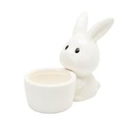 Porte-Bougie en Forme De Lapin - Support Décoratif pour Œuf de Pâques en Céramique Mignon | Porte-Bougie Pilier en Forme De Lapin De Pâques | pour Table À Manger Banquet Fête Étagère