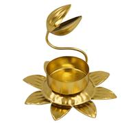 Porte-bougie en métal en forme de fleur géométrique unique pour décoration de la maison