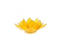 Porte Bougie Fleur de Lotus jaune et or 3 ème chakra