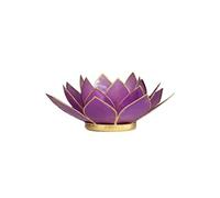 Porte Bougie Fleur de Lotus Lilas