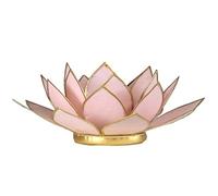 Porte Bougie Fleur de Lotus rose pastel