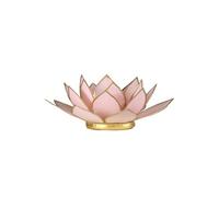 Porte Bougie Fleur de Lotus rose pastel