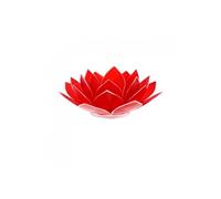 Porte Bougie Fleur de Lotus rouge et argent 1er chakra
