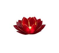 Porte Bougie Fleur de Lotus rouge et or 1er chakra