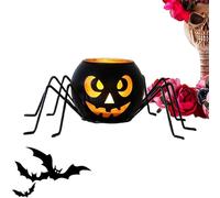Porte-Bougie Halloween,Décoration Araignée Et pour Halloween | Porte-Bougie Tealight d'horreur - pour Salle à Manger Chambre Porche d'Entrée Rebord de Fenêtre Manteau de Cheminée Réunion