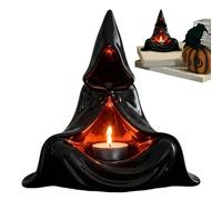 Porte-Bougie Halloween - Support Chandelier Homme Encagoulé | Décor de Table Halloween pour Fête Cheminée Table Comptoir Fenêtre