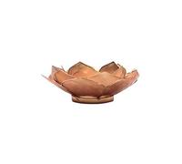 Porte Bougie pétale de Lotus Beige fumé et Or