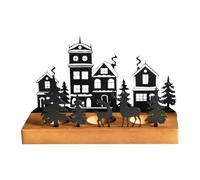 Porte-Bougie Photophore de Noël en Fer Rustique, centres Table, Chandelier Assiette décorative