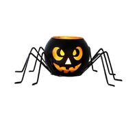 Porte-Bougie pour Veilleuse d'Halloween | Décoration Saisonnière Araignée et - Support pour Bougie Votive Effrayante - Pour Appartement Salon Chambre Bureau Porche Cheminée Jardin Rassemblement Famili