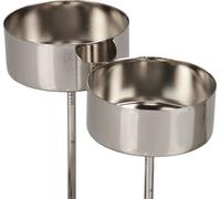 Porte-bougies à chauffe-plat argenté Couronne de l'Avent Enfichable Ø4cm 8er Set