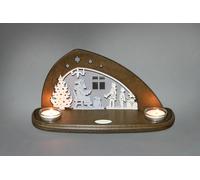 Porte-Bougies Bescherung Longueur Environ 29 CM Neuf Père Noël Arc Électrique