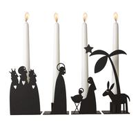 Porte-bougies de l'Avent Crèche ( set 4 ) - Pluto Design