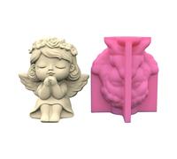 Porte-bougies Moule En Résine Pot De Fleur Gypse Moules Silicone Moulage D'ange-époxy Pour Bricolage-boîte Rangement Bijoux Jardinière/ciment Béton Avec Trou Drainage Béton