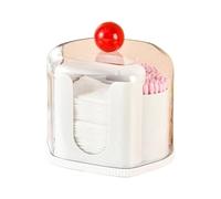Porte-boules de coton de salle de bain, porte-coton-tige - Rangement transparent de coton,Petit porte-balle en coton transparent, porte-coton-tige anti-poussière portable