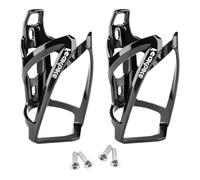 Porte-Bouteille,2 Pcs, de vélo avec Porte-Bouteille de vélo sans BPA, Noir Brillant, Solide, Porte-gobelet pour vélo de Route et VTT, Noir