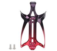 Porte-Bouteille d’Eau en Alliage d’Aluminium pour VTT, Porte-Bouteille léger pour vélo avec Maintien sécurisé, Finition Brillante plaquée sous Vide, adapté aux Bouteilles d’Un (Noir Rouge)