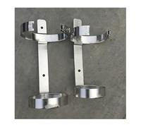 Porte-Bouteille d’Oxygène en Acier Inoxydable Robuste - Support Mural ou Sol avec Clip de Sécurité, Lot de 2 ou 3 pour Stockage Maison, Garage, Atelier