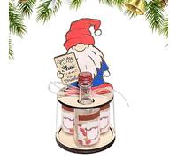 Porte-Bouteille d'alcool De - Casier À Vin en Bois, Présentoir Portable pour Ustensiles De Bar De Vacances | Support À Boissons Renne GNOME pour Maison Et Table Festives