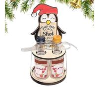 Porte-Bouteille d'alcool De - Casier À Vin en Bois, Présentoir Portable pour Ustensiles De Bar De Vacances | Support À Boissons Renne GNOME pour Maison Et Table Festives